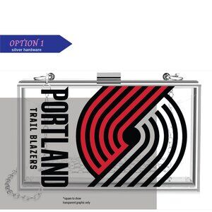 Portland Trail Blazers Clear Acrylic Clutch